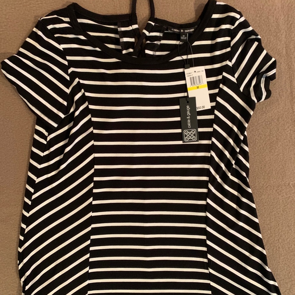 Cable & Gauge striped top